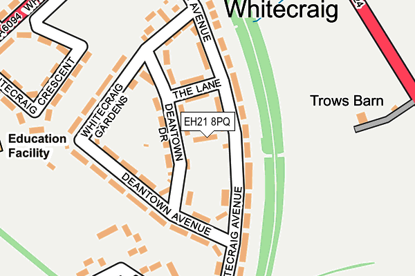 EH21 8PQ map - OS OpenMap – Local (Ordnance Survey)