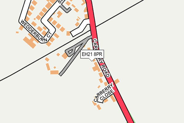 EH21 8PR map - OS OpenMap – Local (Ordnance Survey)