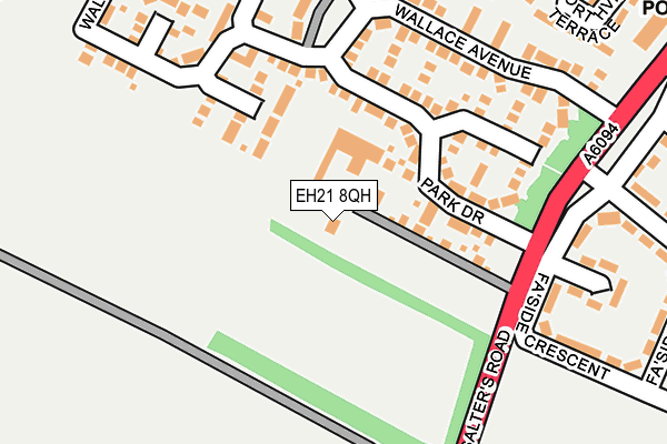 EH21 8QH map - OS OpenMap – Local (Ordnance Survey)