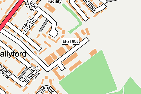 EH21 8QJ map - OS OpenMap – Local (Ordnance Survey)