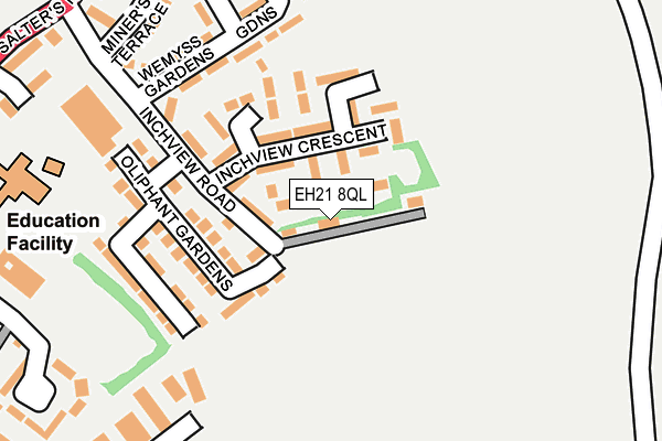 EH21 8QL map - OS OpenMap – Local (Ordnance Survey)