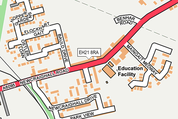 EH21 8RA map - OS OpenMap – Local (Ordnance Survey)