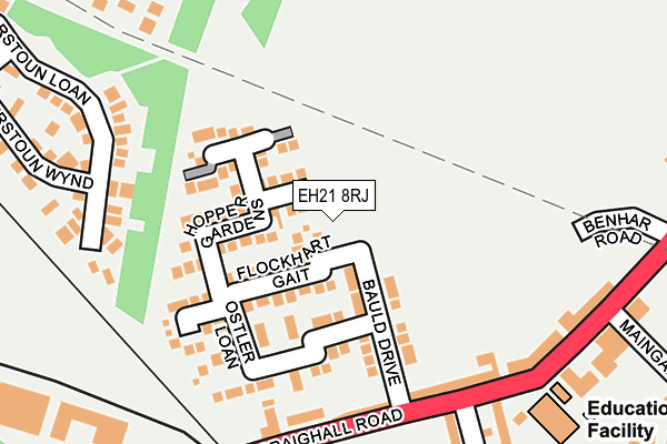 EH21 8RJ map - OS OpenMap – Local (Ordnance Survey)