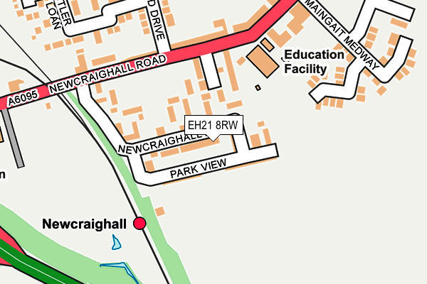 EH21 8RW map - OS OpenMap – Local (Ordnance Survey)