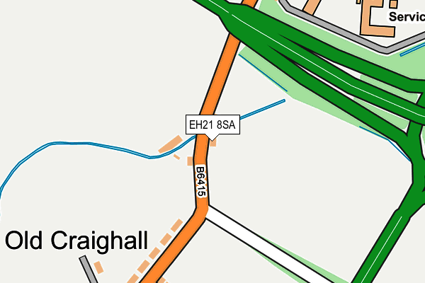 EH21 8SA map - OS OpenMap – Local (Ordnance Survey)