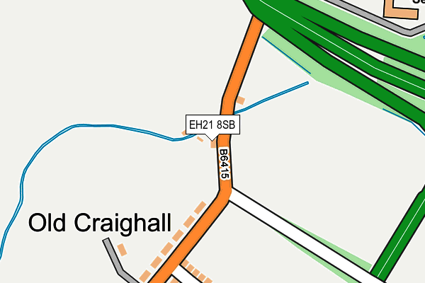 EH21 8SB map - OS OpenMap – Local (Ordnance Survey)