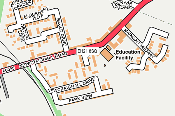 EH21 8SQ map - OS OpenMap – Local (Ordnance Survey)