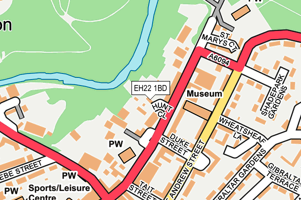 EH22 1BD map - OS OpenMap – Local (Ordnance Survey)