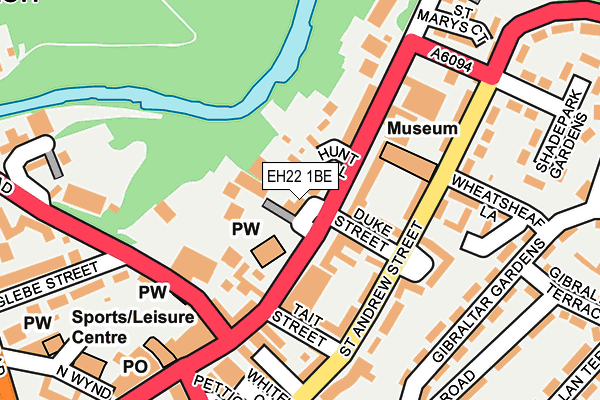 EH22 1BE map - OS OpenMap – Local (Ordnance Survey)