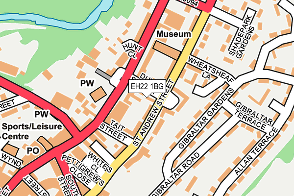 EH22 1BG map - OS OpenMap – Local (Ordnance Survey)