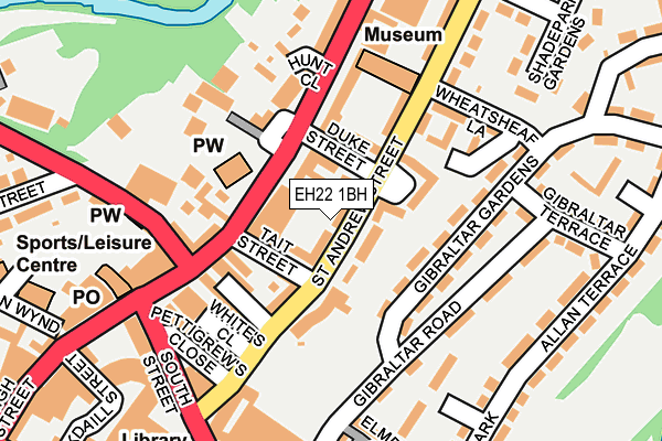EH22 1BH map - OS OpenMap – Local (Ordnance Survey)