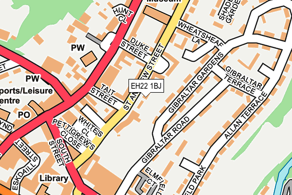 EH22 1BJ map - OS OpenMap – Local (Ordnance Survey)