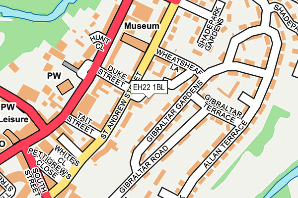 EH22 1BL map - OS OpenMap – Local (Ordnance Survey)