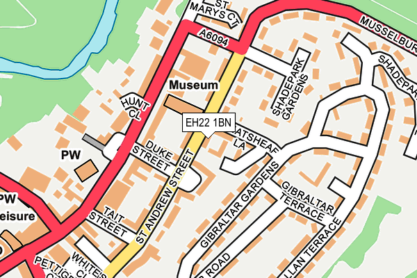 EH22 1BN map - OS OpenMap – Local (Ordnance Survey)