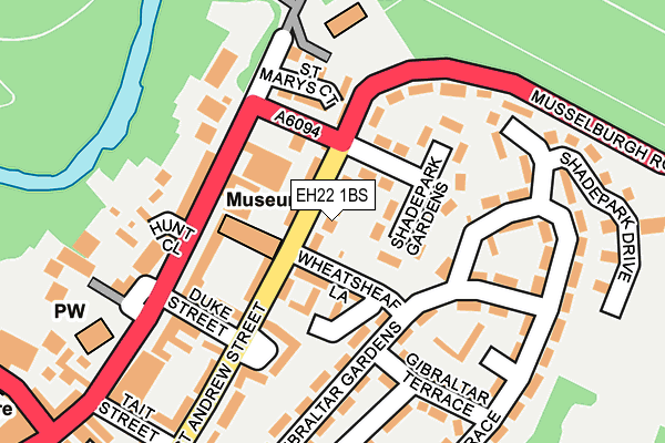 EH22 1BS map - OS OpenMap – Local (Ordnance Survey)