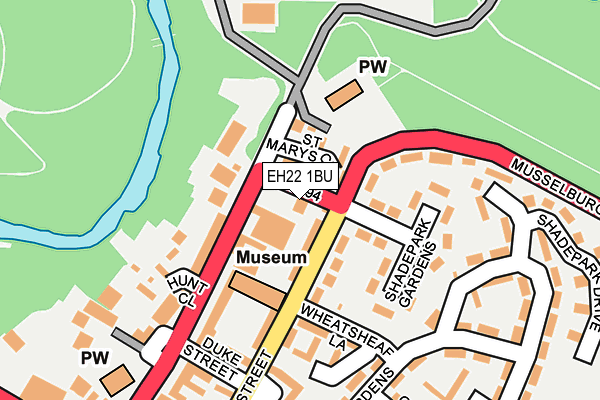 EH22 1BU map - OS OpenMap – Local (Ordnance Survey)
