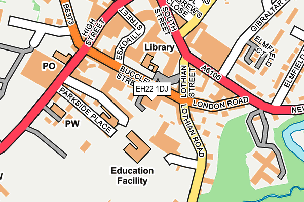 EH22 1DJ map - OS OpenMap – Local (Ordnance Survey)