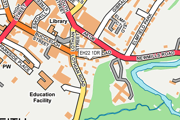 EH22 1DR map - OS OpenMap – Local (Ordnance Survey)