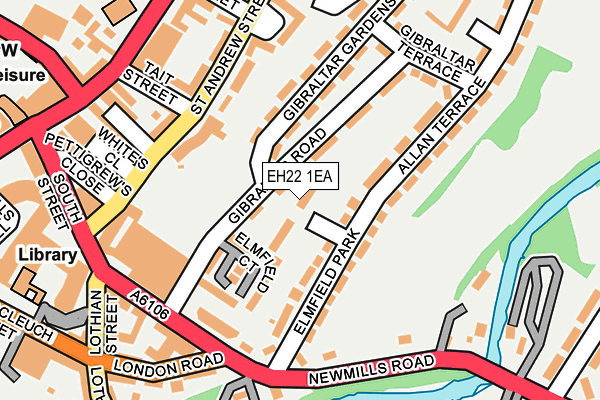 EH22 1EA map - OS OpenMap – Local (Ordnance Survey)
