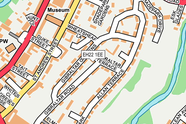 EH22 1EE map - OS OpenMap – Local (Ordnance Survey)