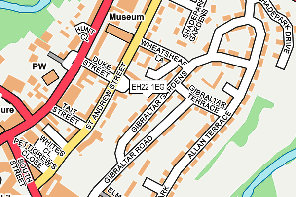 EH22 1EG map - OS OpenMap – Local (Ordnance Survey)