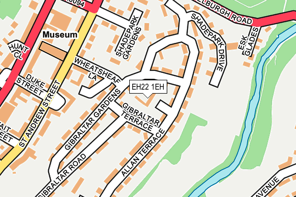 EH22 1EH map - OS OpenMap – Local (Ordnance Survey)