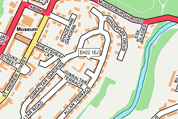 EH22 1EJ map - OS OpenMap – Local (Ordnance Survey)