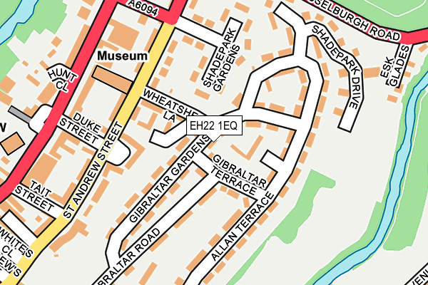 EH22 1EQ map - OS OpenMap – Local (Ordnance Survey)