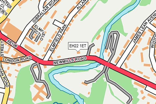 EH22 1ET map - OS OpenMap – Local (Ordnance Survey)