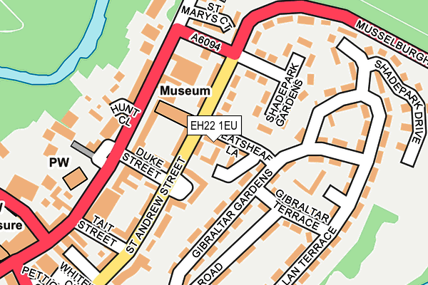 EH22 1EU map - OS OpenMap – Local (Ordnance Survey)