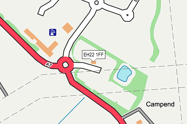 EH22 1FF map - OS OpenMap – Local (Ordnance Survey)