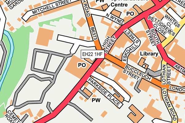 EH22 1HF map - OS OpenMap – Local (Ordnance Survey)