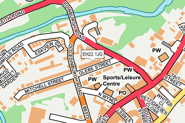 EH22 1JG map - OS OpenMap – Local (Ordnance Survey)