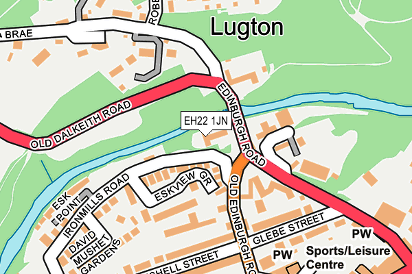 EH22 1JN map - OS OpenMap – Local (Ordnance Survey)