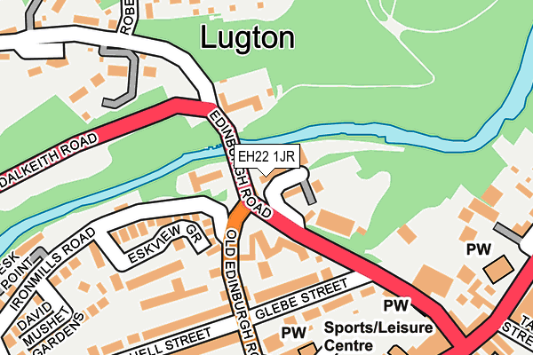 EH22 1JR map - OS OpenMap – Local (Ordnance Survey)