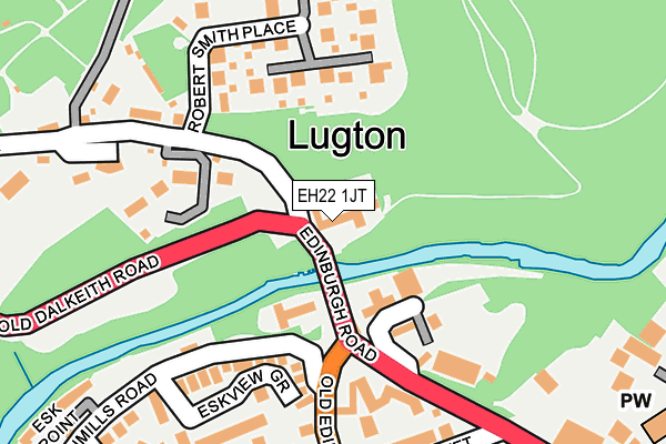 EH22 1JT map - OS OpenMap – Local (Ordnance Survey)