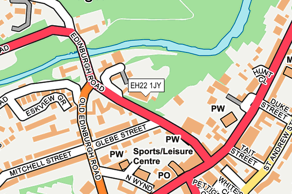 EH22 1JY map - OS OpenMap – Local (Ordnance Survey)