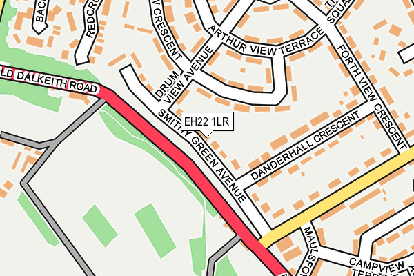 EH22 1LR map - OS OpenMap – Local (Ordnance Survey)