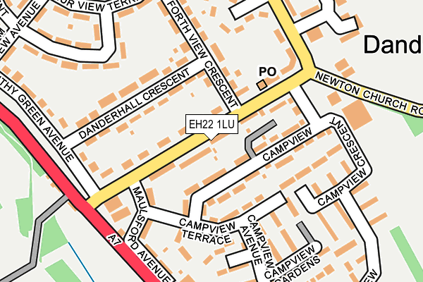 EH22 1LU map - OS OpenMap – Local (Ordnance Survey)