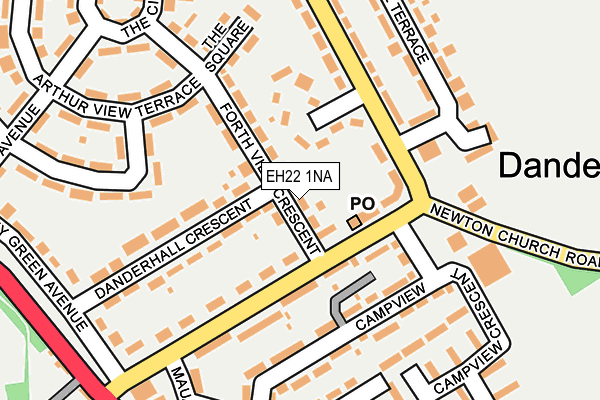 EH22 1NA map - OS OpenMap – Local (Ordnance Survey)