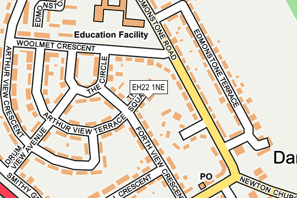 EH22 1NE map - OS OpenMap – Local (Ordnance Survey)