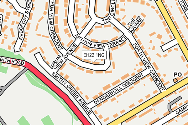 EH22 1NG map - OS OpenMap – Local (Ordnance Survey)