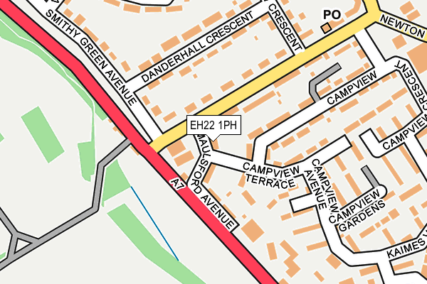 EH22 1PH map - OS OpenMap – Local (Ordnance Survey)