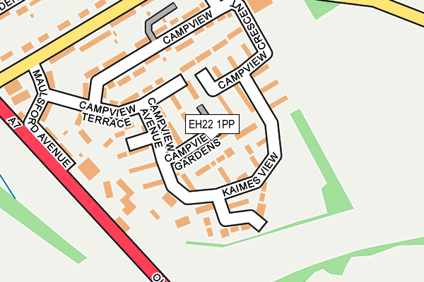 EH22 1PP map - OS OpenMap – Local (Ordnance Survey)