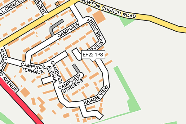 EH22 1PS map - OS OpenMap – Local (Ordnance Survey)