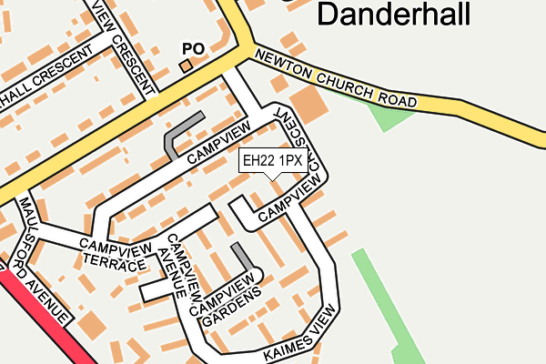 EH22 1PX map - OS OpenMap – Local (Ordnance Survey)