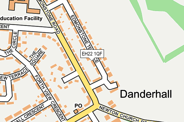 EH22 1QF map - OS OpenMap – Local (Ordnance Survey)