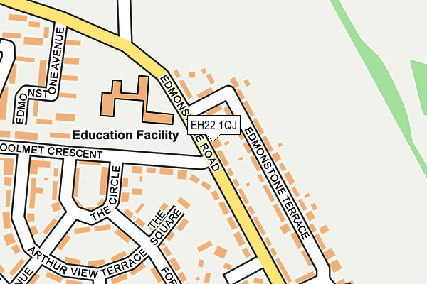 EH22 1QJ map - OS OpenMap – Local (Ordnance Survey)