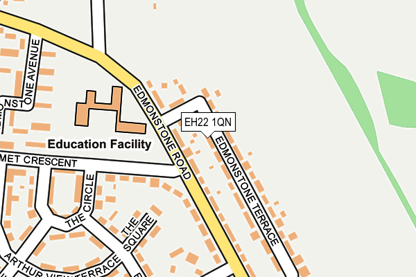 EH22 1QN map - OS OpenMap – Local (Ordnance Survey)
