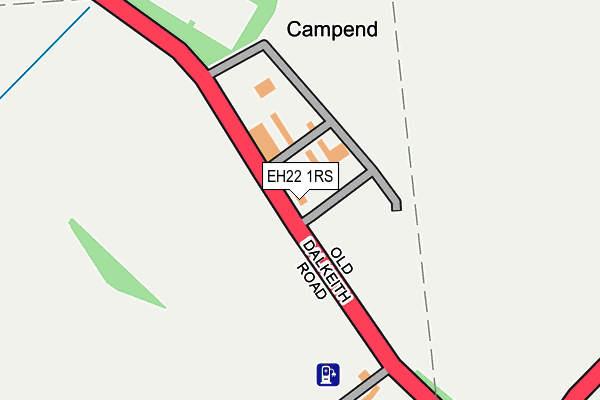 EH22 1RS map - OS OpenMap – Local (Ordnance Survey)